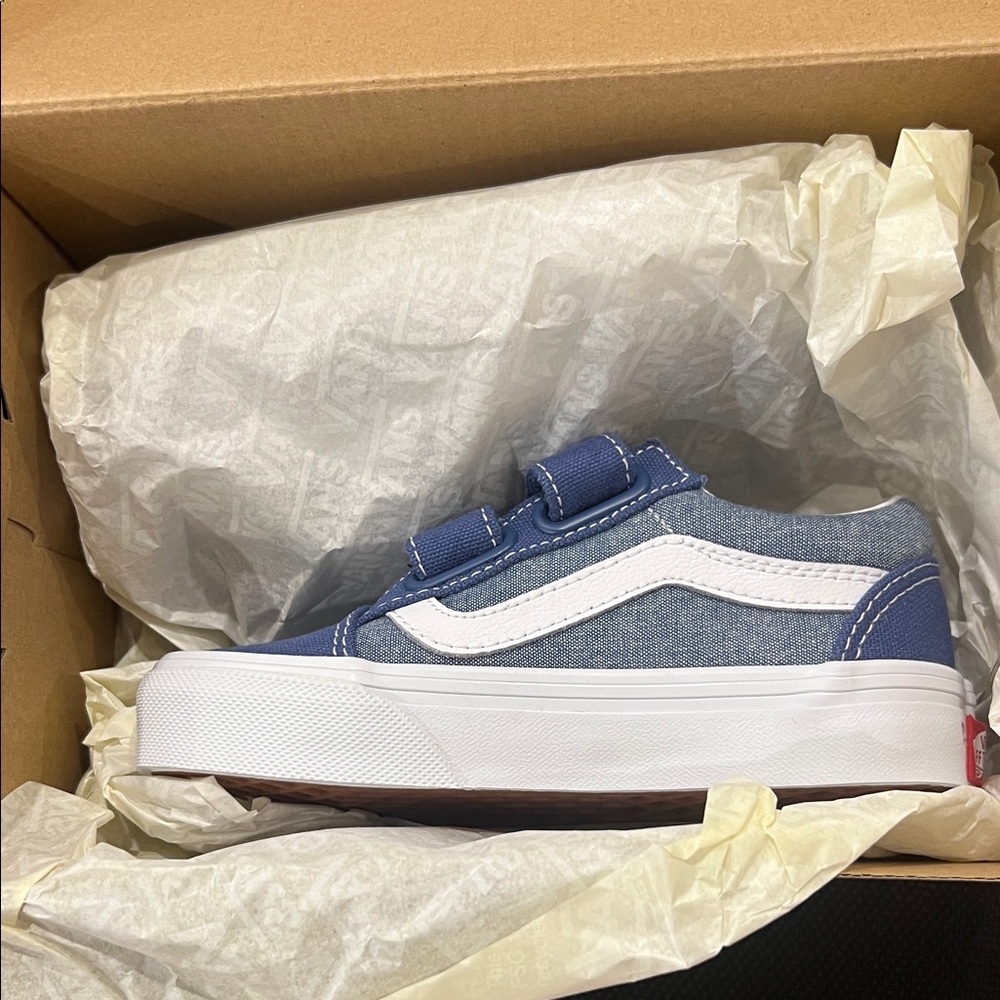 Vans Kids Shoes in Blue and White